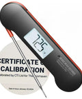 Lightning Fast Digital Meat Thermometer With A 0.6 Second Read And PlusMinus0.5F NIST Certified Accuracy IP67 Waterproof