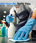 500 Count Hardcore Nitrile Vinyl Disposable Gloves Featuring A Reliable Textured Grip And Puncture Resistant Build For Effortless Kitchen Prep Auto Detailing And Serious Home Cleanup Grind, blue gloves detailing garage cleaning.