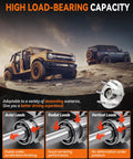 Image showing two off-road vehicles and a close-up of a wheel bearing hub assembly with load-bearing descriptions.