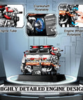 Badass Tiger Tank Engine Building Blocks Set 1236 Pieces showcasing rotatable crankshaft and engine wheel design.