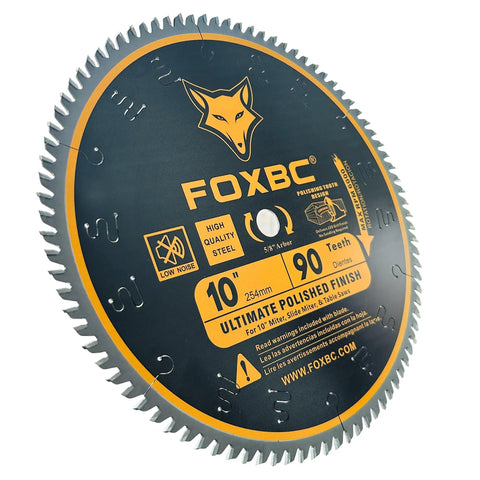 10 Inch Wood Saw Blade With 90 Teeth For Ultra Smooth Cuts And Polished Finish 0.087 Inch Kerf 5/8 Inch Arbor ASFG Double Side Grind