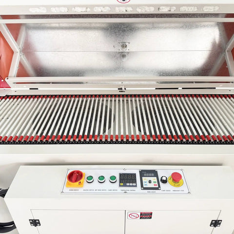 WYDDDARY 220V 3Phase Industrial Heat Shrink Wrap Machine With 13kw Power control panel and conveyor for efficient packaging.