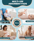 Premium Heavy Duty Extra Large Disposable Bed Pads With Super Grippy Adhesive Strips 40 By 36 Inches Ultra Absorbent Adult Incontinence Underpads Total Mattress Armor 25 Count displayed in multi-use pad categories