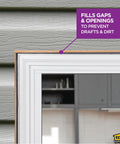 All Purpose Foam Backer Rod For 3/4 Inch Expansion Joints, Gray Caulking Backing Strip 15 Feet Long sealing gaps around a window frame.