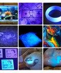 365Nm UV Light Flashlight Two Pack Portable Blacklight revealing diverse fluorescence detection and resin curing applications
