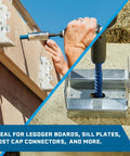 Heavy-Duty Hex Head Concrete Anchors 5/16 X 2-1/4 Inch, 15 Pack, Blue Climaseal Coating used in masonry and concrete installation