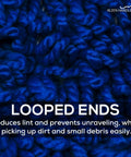 Close-up of ultra thick loop weave blue microfiber material for Top Shelf Microfiber Dust Mop Head Replacement For Standard 36 Inch Frames.