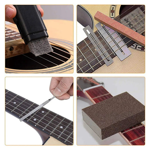 Complete 72Pc Guitar Tool Kit For Pros Includes Strings, Picks, Fret Crowning Files in acoustic guitar maintenance