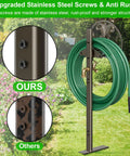 Heavy Duty Garden Hose Stand With Brass Faucet Detachable Hose Holder Freestanding Metal Reel for outdoor yard