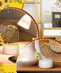 From Daughter And Son Sunflower Engraved Acrylic Heart Night Light For Mom Usb Low Power Table Decor in cozy room setting