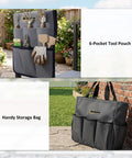 6-pocket tool pouch and storage bag for 330 Pound Heavy Duty Garden Kneeler And Seat With Foldable Frame Extendable Legs