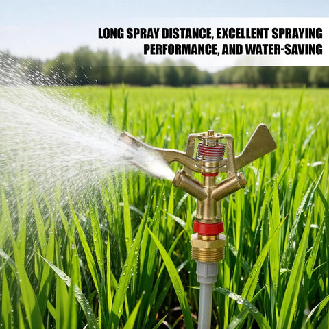 Heavy Duty Impact Sprinkler Set 2 Pack For Lawn And Garden Irrigation No Fuss Three Quarter Inch Male Thread Sprinkler