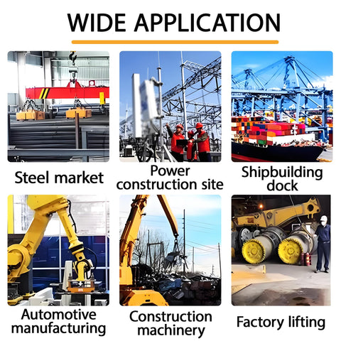 Heavy Duty Neodymium Lifting Magnet With Quick Snap Action Handle For Steel Plates And Shop Cranes Built Like A Tank For Rock Solid Performance At Four Thousand Four Hundred Pound Pull used in various industrial applications.