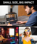 Compact 16x16 Softbox Lighting Kit With LED Bulb for TikTok and Video, 50W 5500K Daylight in use for video calls and live streaming.