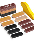 Pro Grade Micro Detail Sander Kit with sanding block and 100 sheets of 60 to 800 grit sandpaper for woodworking and crafts