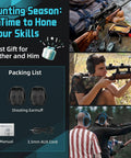 Electronic Ear Protection For Gun Range With Sound Amplification And Noise Reduction, active microphone noise canceling earmuffs