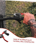 3 Pair Aluminum Alloy Bike Brake Levers Set Red For Mountain And Road Bikes in use on a bike handlebar
