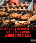 Aluminum Drip Pans 10 Pack For Gas Grills Indirect Grilling And Grease Catching Ideal For Roasts Turkeys And Gravy Drippings Easy Cleanup Disposable Foil Pans For Grill Trays displayed on a hot grill with grilled meats.