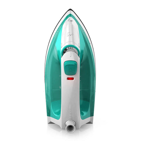 Top view of Light N Easy Compact Steam Iron With SmartSteam Technology Anti Drip System And Spray Mist For Effortless Streak Free Creases Teal