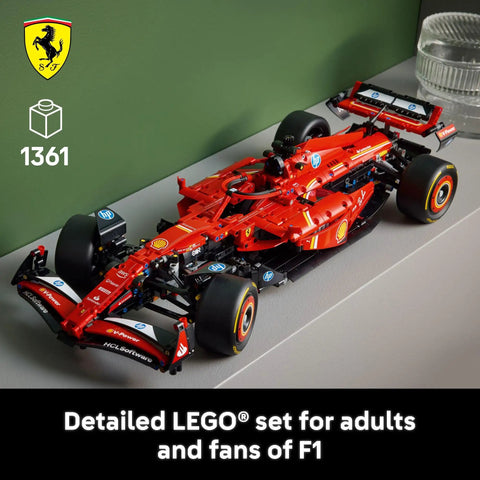 Ferrari SF-24 F1 Car Model Kit For Adults Ages 18 And Up With Realistic Suspension And Working Functions For Display on a shelf