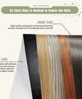 Comparison of self adhesive wood grain repair tape options, showing red oak finish, 2.4 inch by 15 foot size for renovation projects.