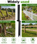 Heavy Duty Fence Post Repair Kit And Quick Fix Stabilizer Bracket With Tough As Nails H Frame Support for various fence conditions