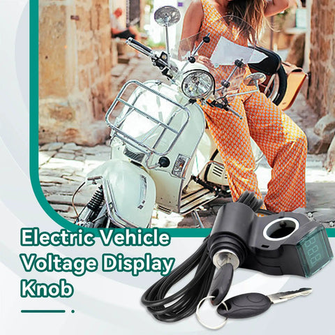 E Bike Voltage Display With LCD Readout Thumb Throttle Real Time Digital Battery Voltage Power Switch With Key Lock