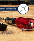 9.75 Inch Yankee Screwdriver Hand Drill Pin Vise with 7 Double Sided Bits Rotating Barrel on wooden surface