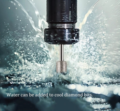 Pro Grade 14mm Diamond Grinding Bits Cylinder Head with water cooling during engraving