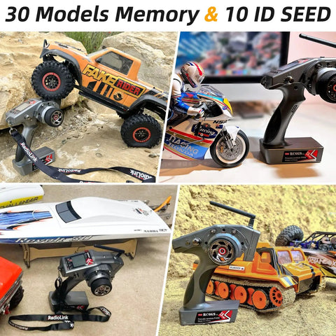 Beefed Up 7 Channel RC Transmitter With Waterproof Gyro Receiver And Surface Remote For Crawler Drifting Car And Boat 2 4GHz