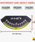 Senior Inclinometer and Tilt Gauge for RVs, Trailers, Campers, and 5th Wheels With High-Bond Adhesive Backing shown in detail.