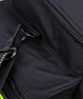 Mid Sized First Responder EMT Bag Fully Stocked With 200 Plus BLS Supplies Black Field Ready Emergency Medical Kit For Real World Medical Emergencies Everywhere, close-up of black fabric zipper and strap