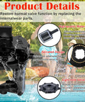 Pool Valve Rebuild Kit For 2-Port And 3-Port Jandy NeverLube Valves 4715 4716 4717 4724 And Gray 1154 1157 2875 2876 displayed