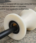 Heavy Duty Cable Pulley Sheave For Large Scale Wiring Projects And Industrial Laying Built Tough With High Load Smooth Pulling Wire Pulling Sheave 7x8 Pulleys For Construction And Tunnel Installations showing steel bearings.