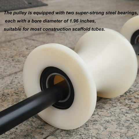 Heavy Duty Cable Pulley Sheave For Large Scale Wiring Projects And Industrial Laying Built Tough With High Load Smooth Pulling Wire Pulling Sheave 7x8 Pulleys For Construction And Tunnel Installations showing steel bearings.