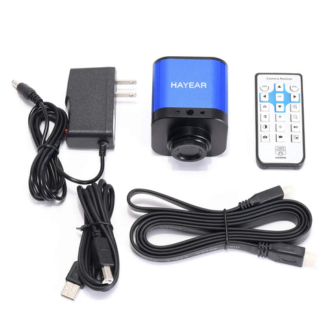 4K UHD Industrial Microscope Camera With USB C Mount For Pros Precision Soldering And PCB Repair, High Speed 1080P At 120fps, 4608x3456 HDMI And USB Output, IMX117 Sensor, Measurement Software Ready, with cables and remote