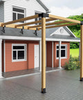 Installed Weatherproof Adjustable Roof Riser Bracket For Balcony And Patio Pergola Mounts Built Tough Heavy Duty Metal Beam