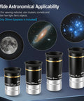 1.25 Inch Hd Fully Multi Coated Eyepiece With 66 Degree Ultra Wide Angle For Astronomy Telescopes with moon and galaxy view