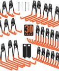 Heavy Duty Garage Hooks Set 30 Pack With Anti Slip Coating, Wall Mount Storage Hangers for bike, hose, ladder, tools