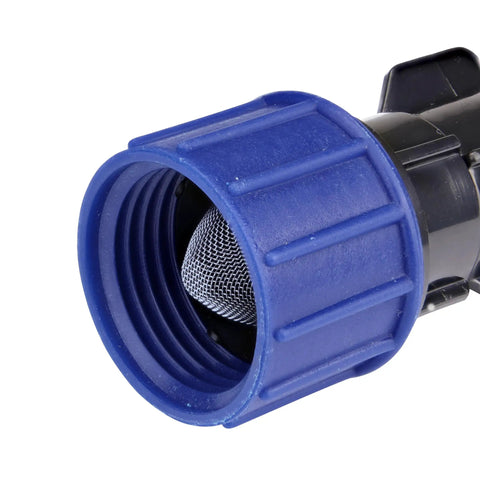 Close-up of Smart Loc Universal Swivel Drip Irrigation Adapter For 1/2, 5/8, And 0.710 Inch Tubing, 3/4 Inch MHT Faucet Connection