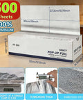 Heavy Duty Aluminum Foil Sheets 12 X 10.75 Inches, 500 Count Pre Cut Pop Up Dispenser, Thick Durable Kitchen Wrap with measurement details