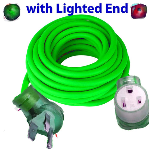 Heavy Duty 50 Amp Welder Extension Cord With 8 Gauge 6/3 Copper Wire, NEMA 6-50 Plug, 220/250V, Up To 10,000 Watts, Lighted End, ETL Approved, Rugged And Flexible For Industrial Welders