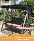 Outdoor Mosquito Netting For Swing And Patio Three-Person Large Net With Zipper And Waterproof Roof Tent UV Guard