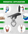 Ultra Smooth 360 Degree Swivel Swing Hanger With Ball Bearing Ceiling Mount for swing, hammock, porch swing, and gym rings