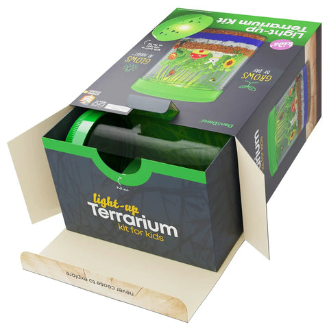 Boxed Light Up Terrarium Kit For Kids A Fun Hands On STEM Science Toy That Lets Boys And Girls Build A Miniature Garden With LED Glow