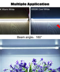 12V LED Interior Light Bar with Magnetic Mounts and On Off Switch for Cars Trucks Vans RVs Campers Boats Cargo Trailers and More 6500K Cool White 48 LEDs 600 Lumens 9.6W Wide 160 Degree Beam No Flicker