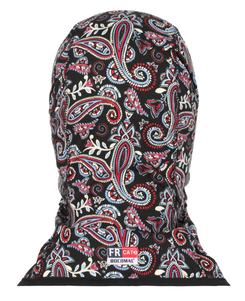 Flame Resistant Balaclava Face Mask For Welding Gear That Lasts Lightweight 5.5oz Cotton Arc Rated Helmet Liner Paisley Print