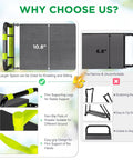 Comparison of 10.8 inch wide garden kneeler and seat with heavy duty foldable stool tool belt pouch versus a 6.8 inch seat