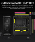 3200D RS Mid Tower PC Case With 3 RS120 PWM Fans Included, GPU Anti Sag Stabilization Arm, ARGB Ready Lighting, Dope Airflow