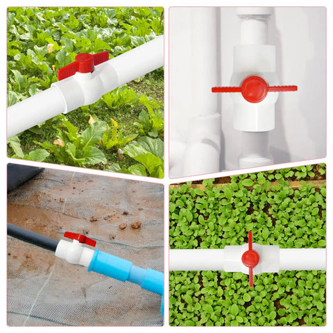 Two Pack 2 Inch PVC Ball Valves With T Handle No Fuss Water Shut Off Slip Socket Fittings For Pools Irrigation Sewage And Home Water Projects 150 PSI Rated